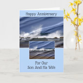 Carte Fils Et Femme Mariage Anniversaire (Fleur jaune)