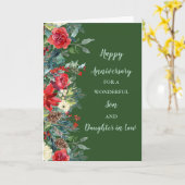 Carte Fils et fille d'hiver en droit Anniversaire (Fleur jaune)