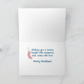 Carte Fils et fille en droit Mignons Oiseaux de Noël (Intérieur)