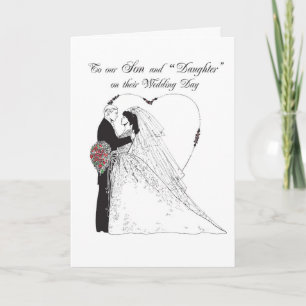 Carte Fils et "fille" le jour de leur mariage
