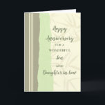 Carte Fils et fille modernes en droit Anniversaire Maria<br><div class="desc">Bonne carte d'anniversaire mariage pour fils et fille en droit avec design moderne,  et verset sentimental.</div>