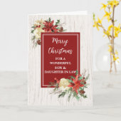 Carte Fils et fille rustiques en droit Joyeux Noël (Fleur jaune)