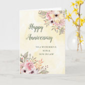 Carte Fils et Fils de printemps en droit Anniversaire Ma (Fleur jaune)
