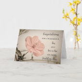 Carte Fils et Fils en droit Jour de mariage Félicitation (Fleur jaune)