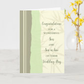 Carte Fils et Fils en droit Jour de mariage Félicitation (Fleur jaune)