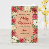 Carte Fils et Fils Floraux en droit Joyeux Noël (Fleur jaune)