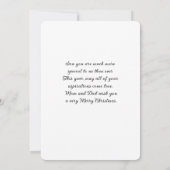 Carte Fils et partenaire Cardinal Rouge Noël (Dos)