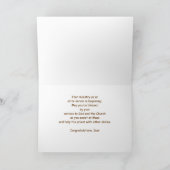 Carte Fils Félicitations Serveur d'autel catholique (Intérieur)