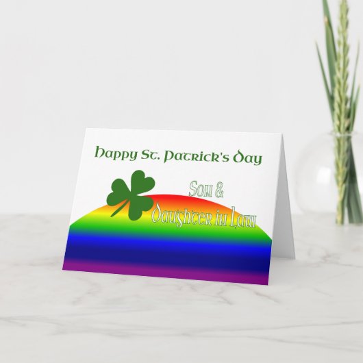 Carte Fils & Femme Bonne Saint Patrick Joyeuse (Devant)