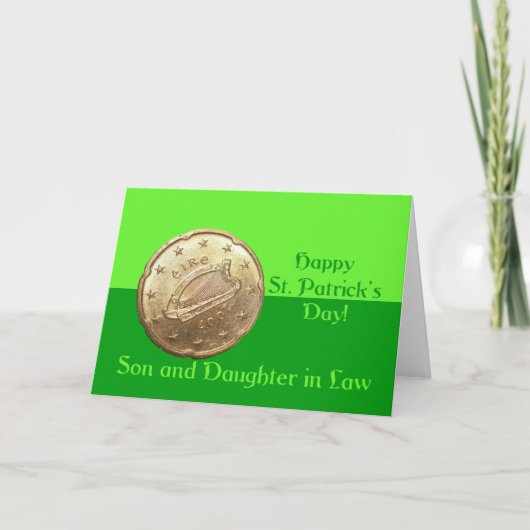 Carte Fils & Femme Bonne Saint Patrick Joyeuse (Devant)
