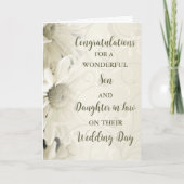 Carte Fils & Fille en droit Jour de mariage Félicitation (Devant)