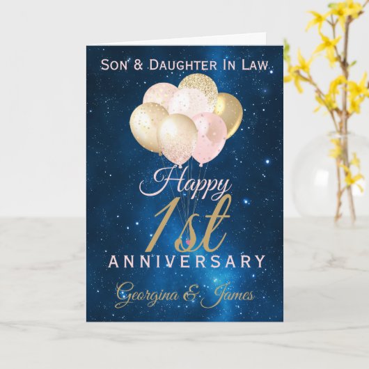 Carte Fils Fille mariage (Fleur jaune)