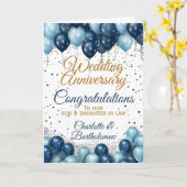 Carte Fils Fils Anniversaire mariage Fille En Ballons De (Fleur jaune)