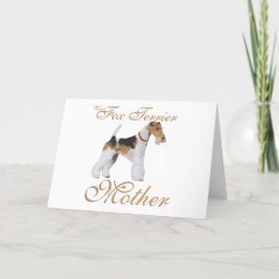 Carte Fils Fox Terrier Fête des Mères