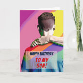 Carte Fils Gay de papa Anniversaire (Devant)