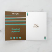 Carte Fils génial turquoise et blanc Anniversaire (Intérieur)