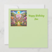 Carte FILS ~ Joyeux anniversaire ~ Candy Land ~ (Dos)