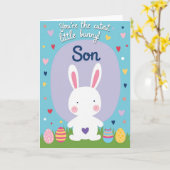 Carte Fils Lapin le Plus Mignon (Fleur jaune)