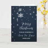 Carte Fils Moderne De Neige En Droit Joyeux Noël (Fleur jaune)