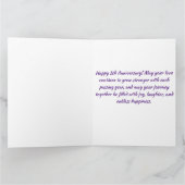 Carte Fils pourpres du 1er anniversaire du Mariage (Intérieur)