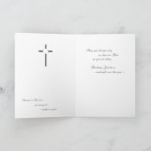 Carte Fils, première communion, bleu et argent (Intérieur)