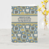 Carte Fils rétro en droit Félicitations à la Graduation (Fleur jaune)