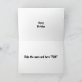 CARTE FILS-RIDE THE WAVE ET AMUSER ANNIVERSAIRE (Intérieur)