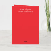 Carte Fils spécial jaune rouge photo anniversaire (Dos)