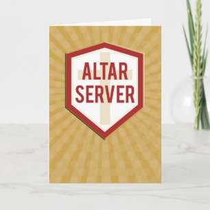 Carte Fils spirituel servant d'autel Félicitations Starb