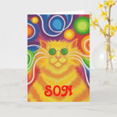 Carte "Fils super" pour chat-chien (Fleur jaune)