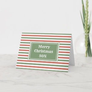 Carte Fils vert rouge moderne Joyeux Noël