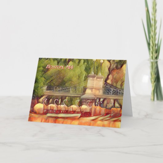 Carte Filtre d'été Boston Swan Boats (Devant)