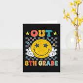 Carte Fin 8e Année Diplômée Dernière journée de Scho (Fleur jaune)