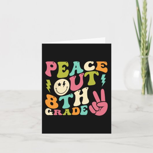 Carte Fin 8e année Super diplôme Dernier jour de l'école (Devant)