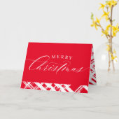 Carte FIN CALLIGRAPHIE Joyeux Noël mignon rouge élégant (Fleur jaune)