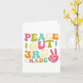 Carte Fin de 3e année Super diplôme Dernier jour de l'éc (Fleur jaune)