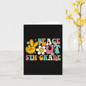 Carte Fin de 5e année Dernier jour de l'école Super (Fleur jaune)