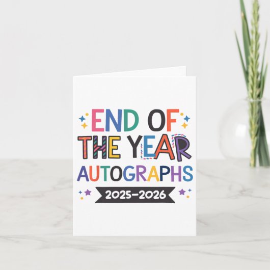 Carte Fin De L'Année Autographes 2025-2026 Dernier Jour  (Devant)