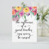 Carte Fin de l'année cadeau enseignant Bonne journée d'e (Debout devant)