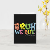 Carte Fin de l'année scolaire enseignant été mignonne Br (Fleur jaune)