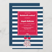 Carte Fin de semaine du bachelorette de la plage de la M (Devant / Derrière)