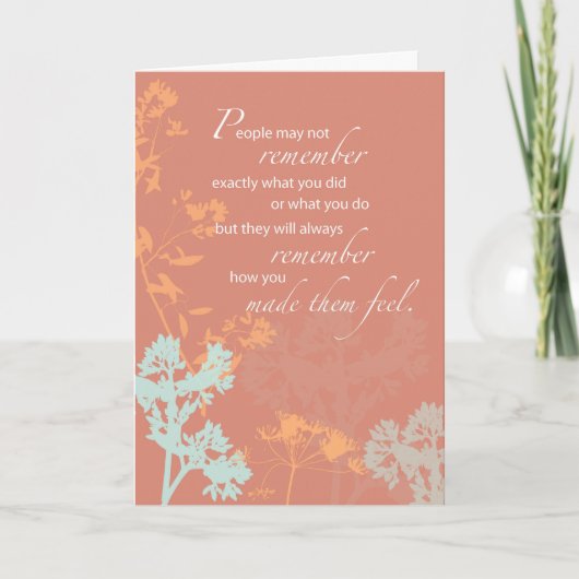 Carte Fin de vie Adieu Fleurs sauvages Brown (Devant)