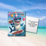 Carte FIN Tastic Funny Shark Birthday #2<br><div class="desc">Faites un peu de plaisir avec ce salut d'anniversaire hilarant sur le thème du requin ! Doté d’un requin moche dans un casquette de fête et d’un message rempli de chandails, il est parfait pour tous ceux qui aiment l’humour océanique et les fêtes à la mâchoire. Idéal pour les enfants,...</div>