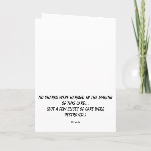 Carte FIN Tastic Funny Shark Hommage d'anniversaire (Dos)
