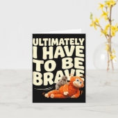 Carte Finalement devoir être un bébé singe drôle courage (Fleur jaune)