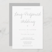 Carte Finalement, Mariage White Grey Typographie (Devant / Derrière)
