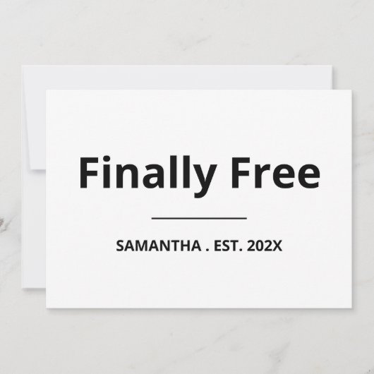 Carte Finally Free Funny Retirement (Devant)