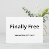 Carte Finally Free Funny Retirement (Debout devant)