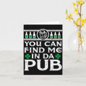 Carte Find Me In Da Pub Funny St Patricks Day 2020 Drink (Fleur jaune)