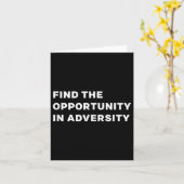 Carte Find The Oprtunity In Adversity Motivational Quote (Fleur jaune)